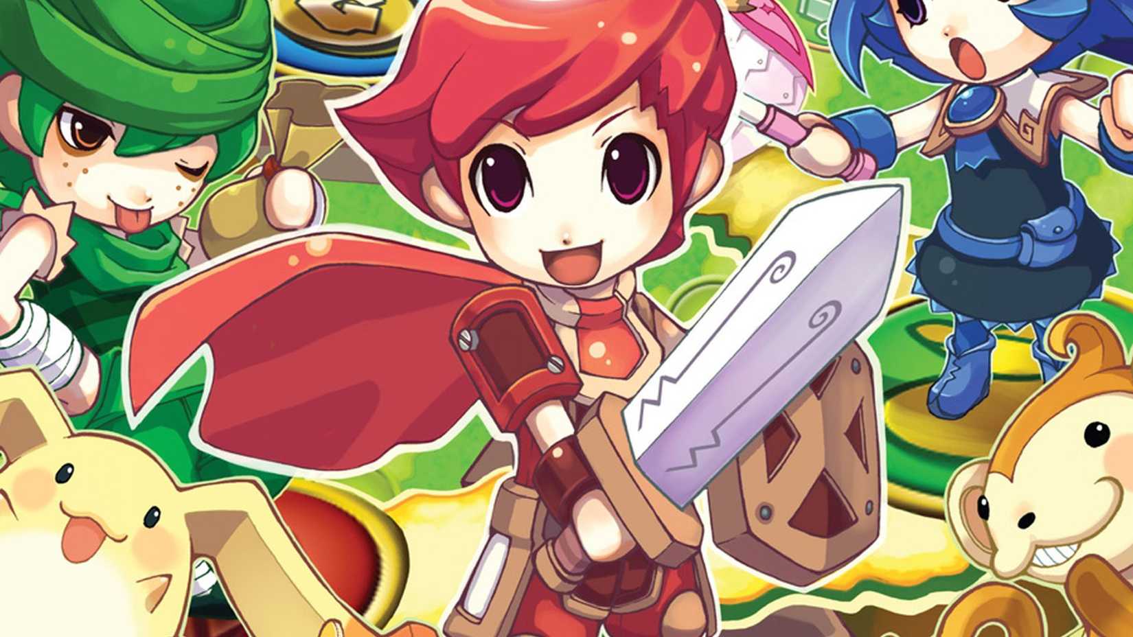 Dokapon Kingdom cropped cover art shows the fighter hero at the foreground, holding a sword.