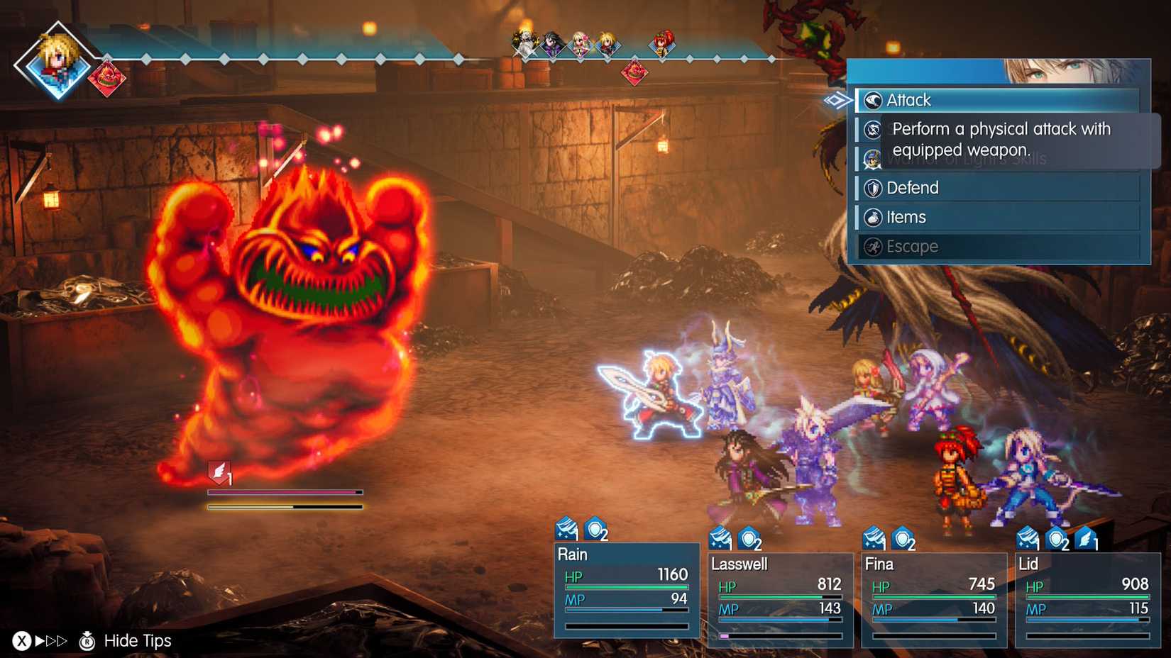 A Final Fantasy Resonance screenshot showing a boss fight