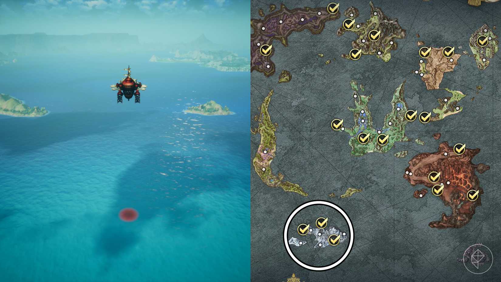 A Final Fantasy Resonance montage showing the location where you can find Mysidia