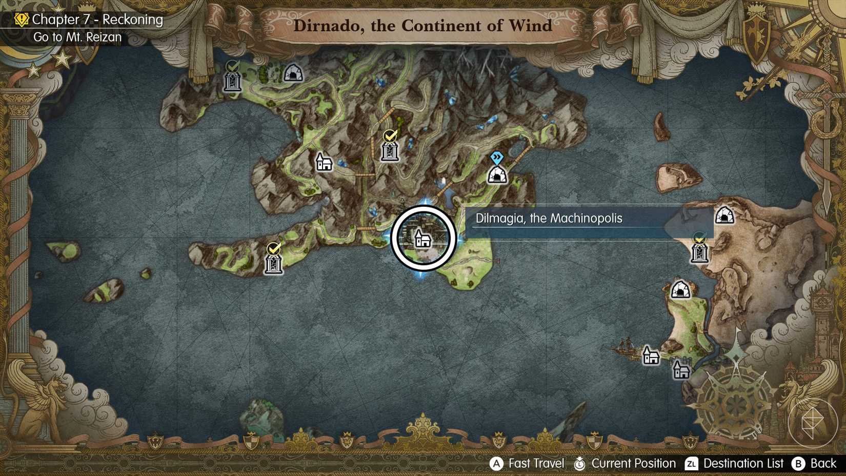A Final Fantasy Resonance map showing where to find Aileen