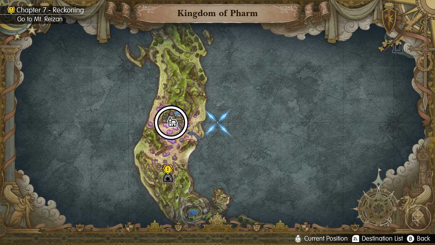 A Final Fantasy Resonance map showing where you can find Ayaka