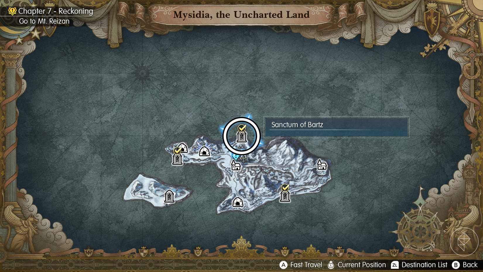 A Final Fantasy Resonance map showing where you can find Bartz