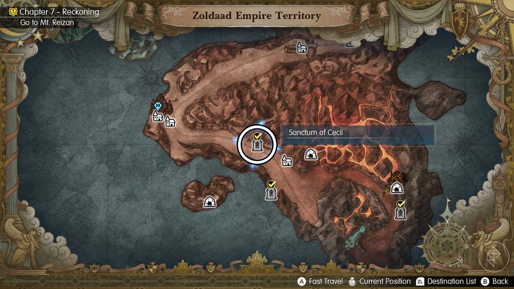 A Final Fantasy Resonance map showing where you can find Cecil
