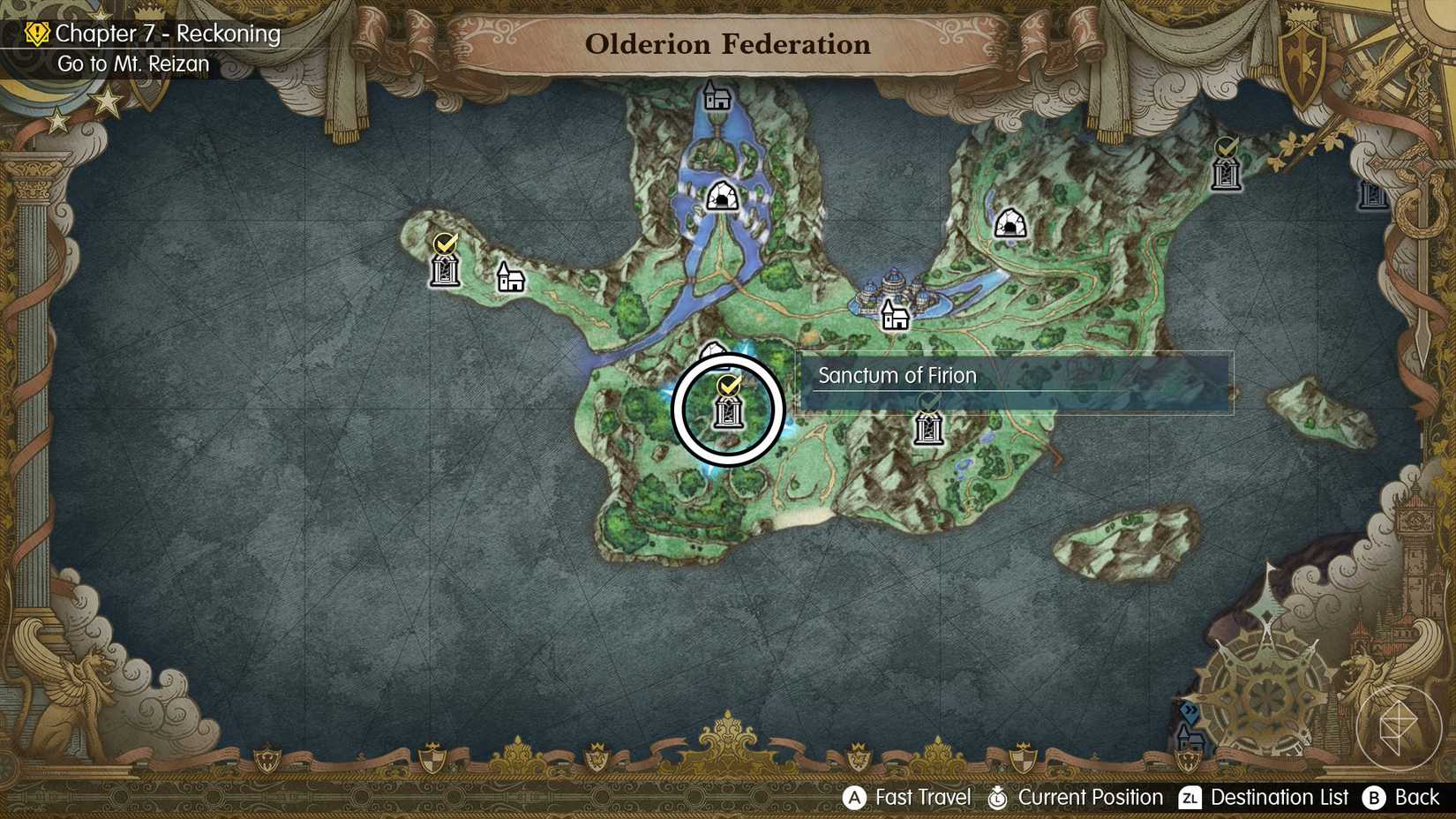 A Final Fantasy Resonance map showing where you can find Firion