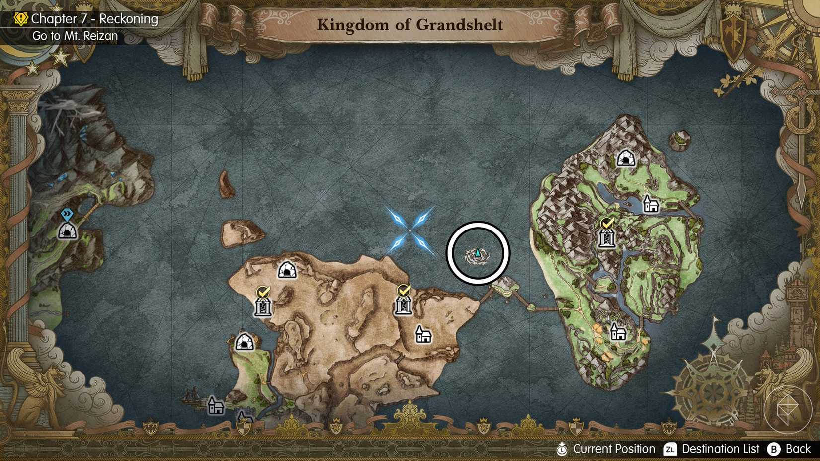 A Final Fantasy Resonance map showing where you can find Sephiroth