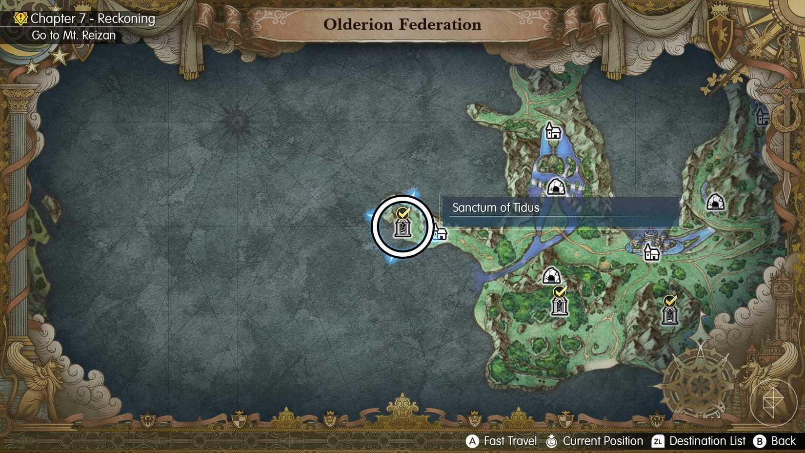 A Final Fantasy Resonance map showing where to find Tidus