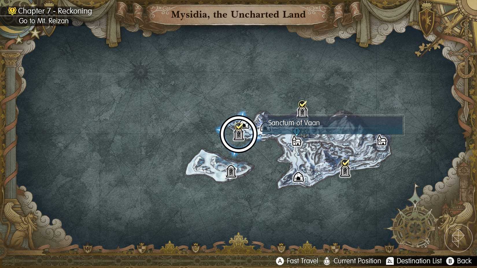 A Final Fantasy Resonance map showing where to find Vaan