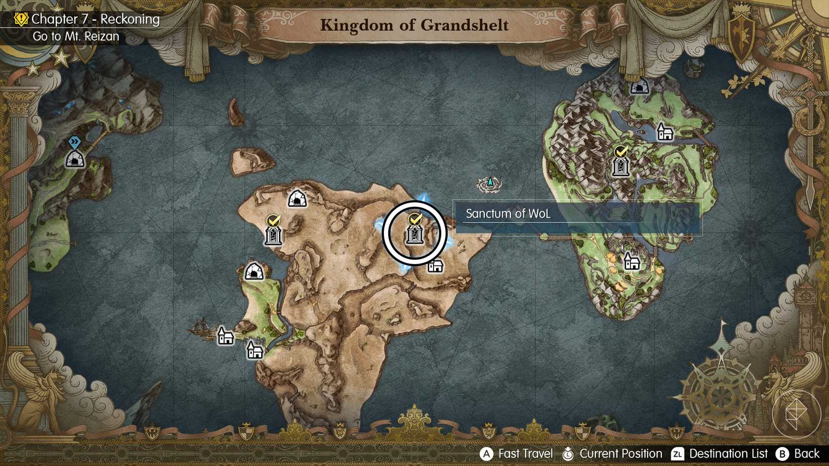 A Final Fantasy Resonance map showing where you can find the Warrior of Light