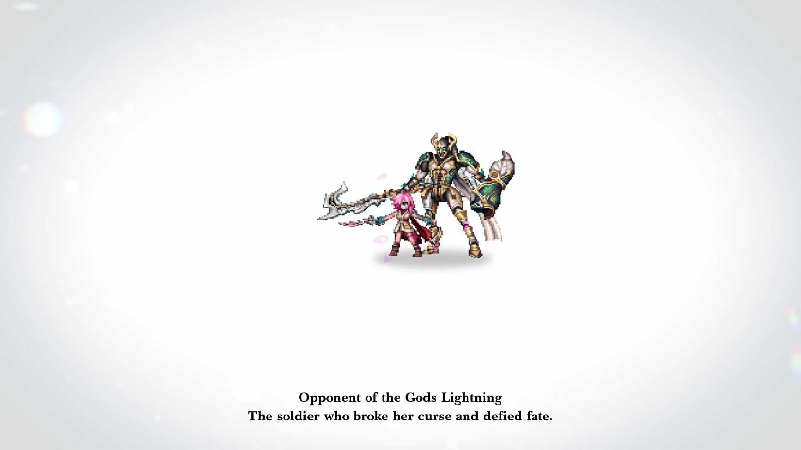 A Final Fantasy Resonance screenshot showing Lightning from Final Fantasy 13