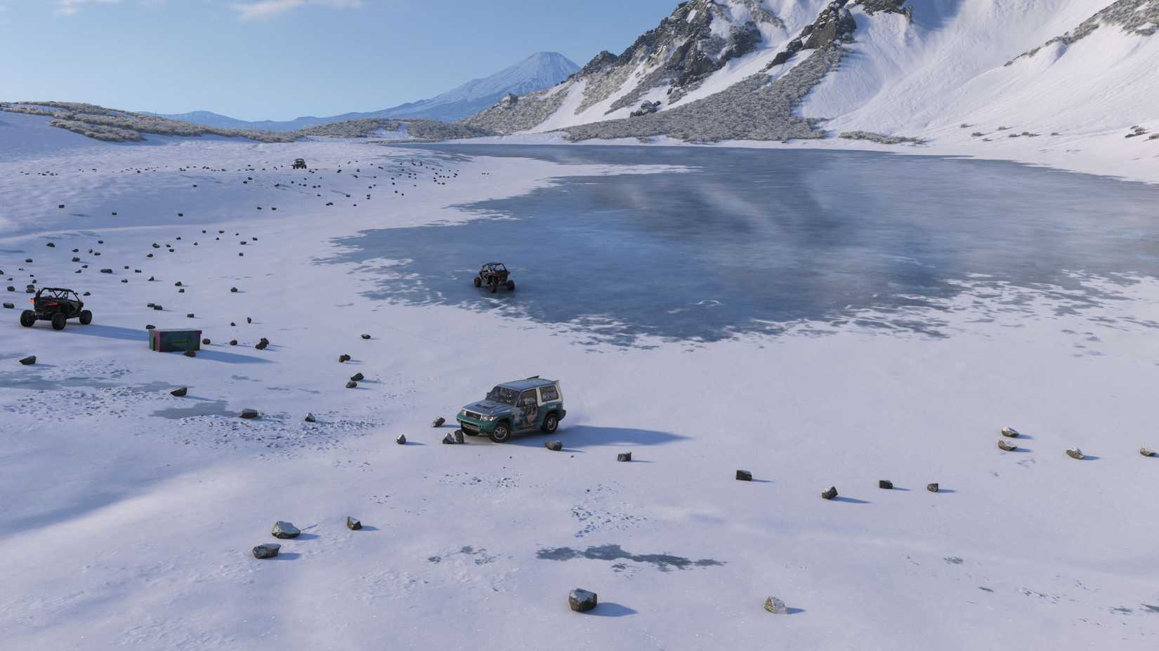 A Forza Horizon 6 screenshot showing the location where you find the Series 6 winter treasure hunt