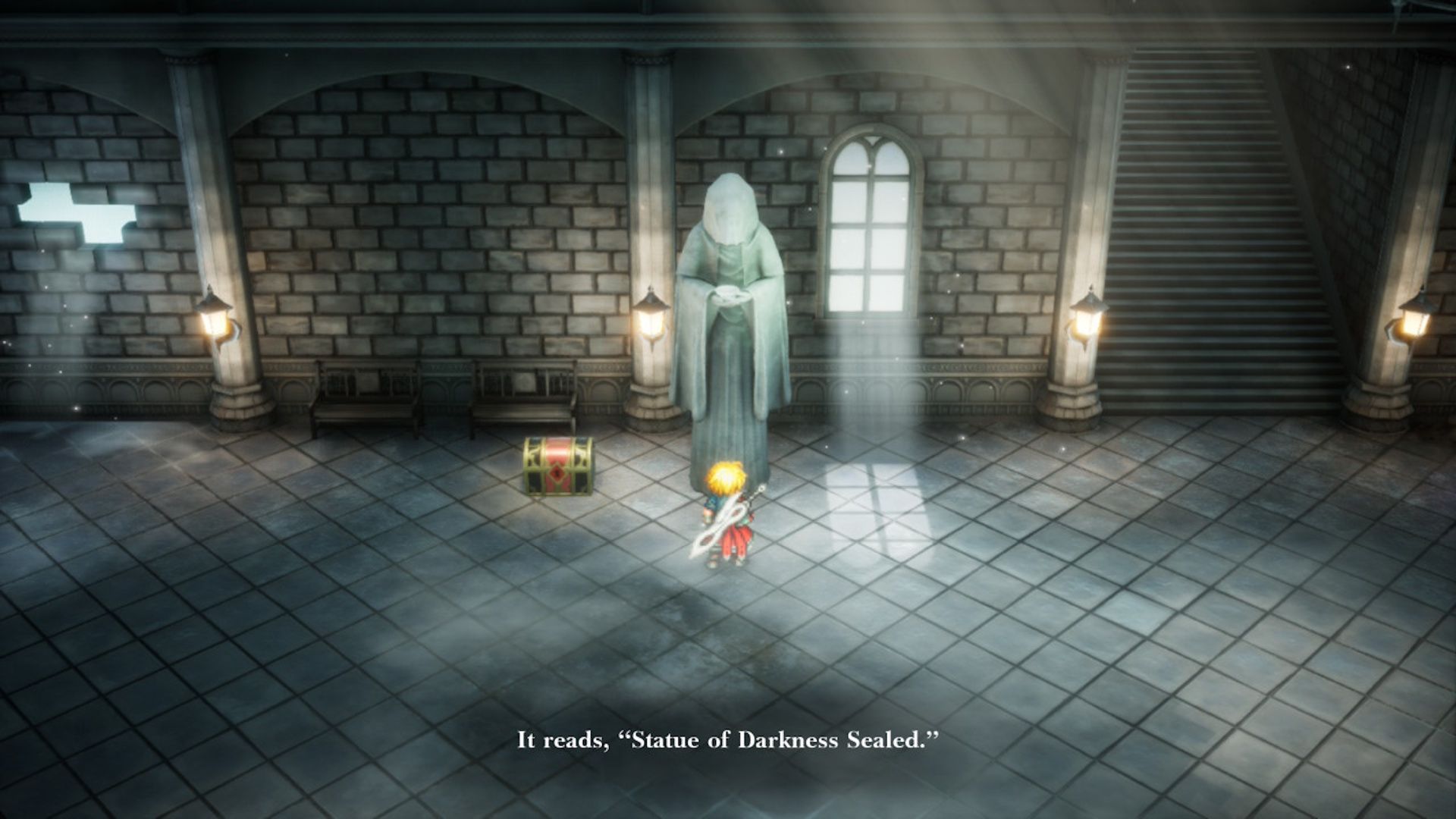 The darkness sealed statue in Final Fantasy Resonance