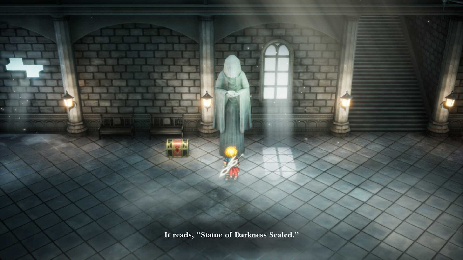 The darkness sealed statue in Final Fantasy Resonance