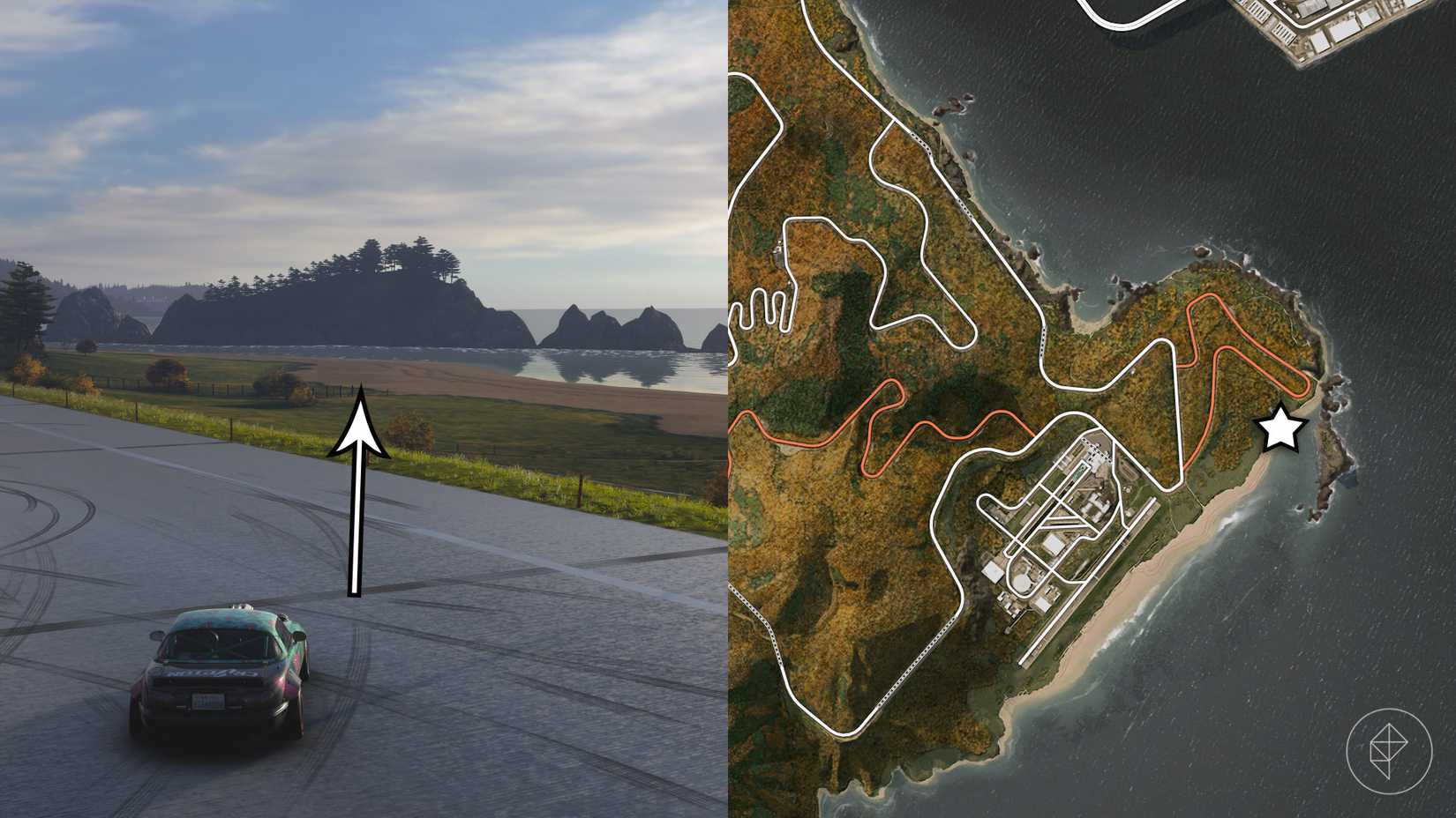 Space Rockets Locations Map Jodogohama Beach location in Forza Horizon 6