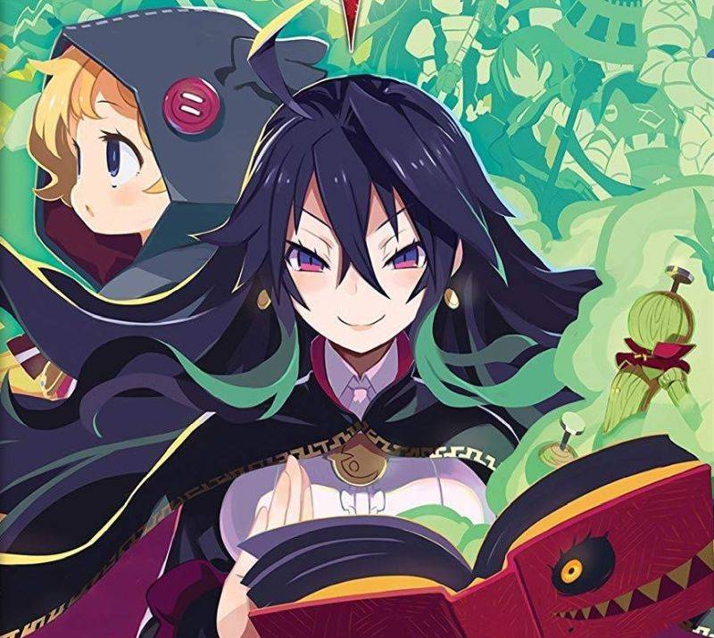 Labyrinth of Refrain Coven of Dusk cropped cover art shows a smiling woman holding open an ominous red book.