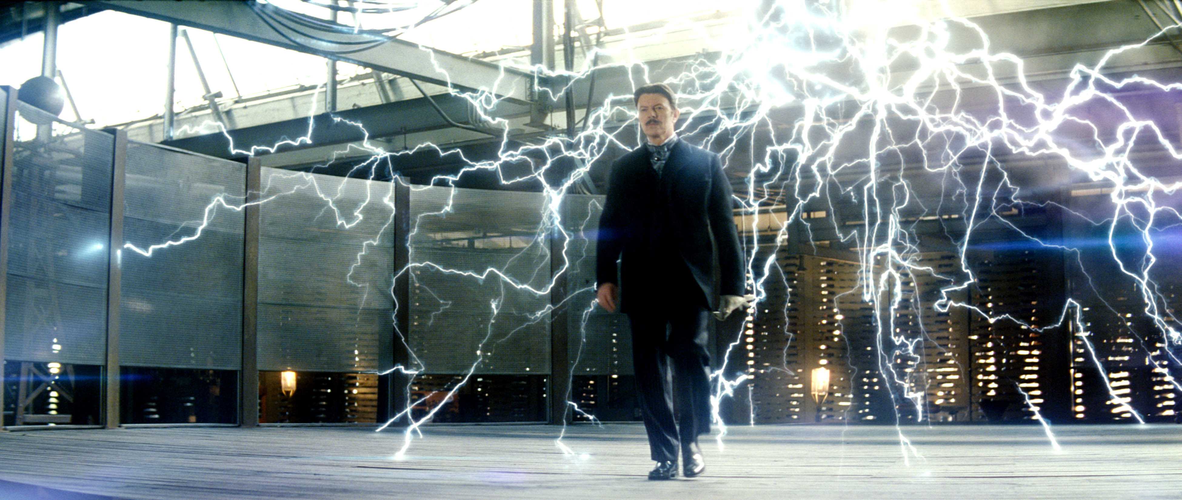 the prestige david bowie as tesla electricity