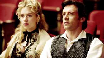 the prestige hugh jackman and olivia seated