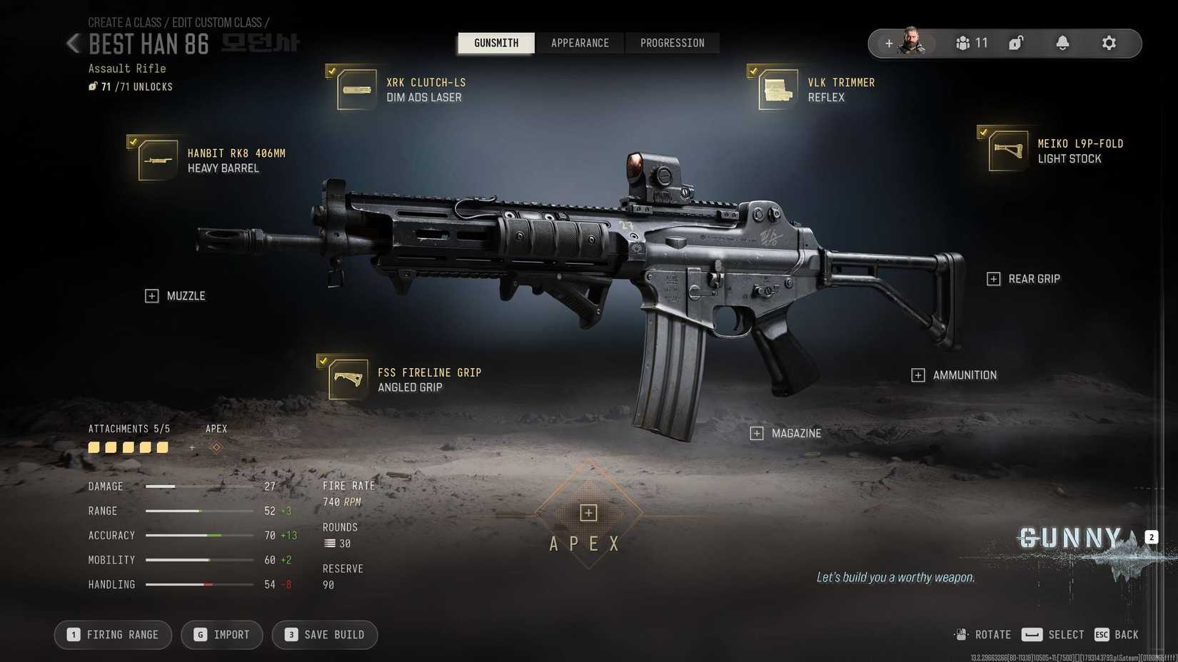The best Han 86 build in MW4.