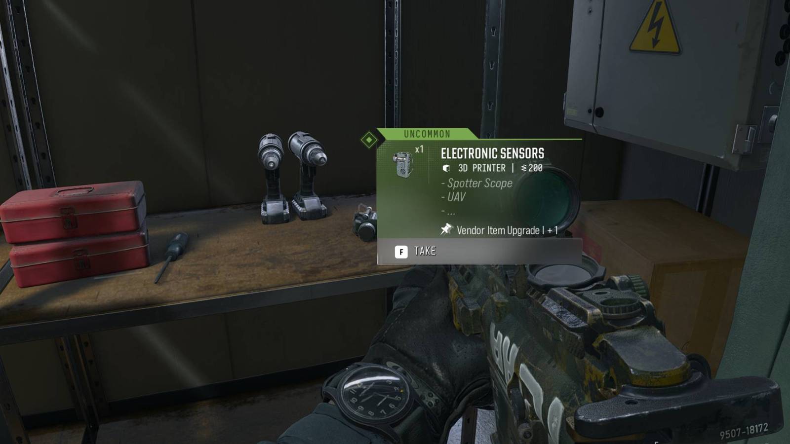 Electronic sensors on a shelf in Modern Warfare 4.