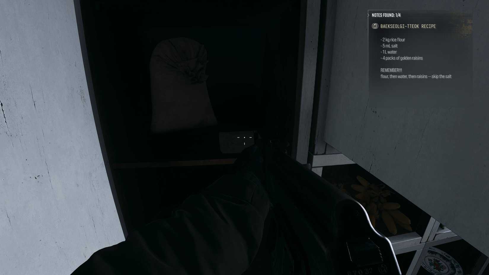 The recipe with the lockbox code in the "Following Orders" mission in Modern Warfare 4.