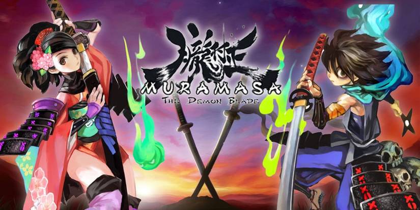 The Demon Blade key art shows characters facing off, weapons and game logo between them