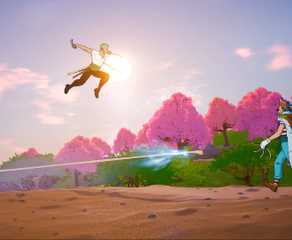 Fortnite Officially Reveals One Piece Season in First Trailer 29 one piece luffy and zoro attack buggy