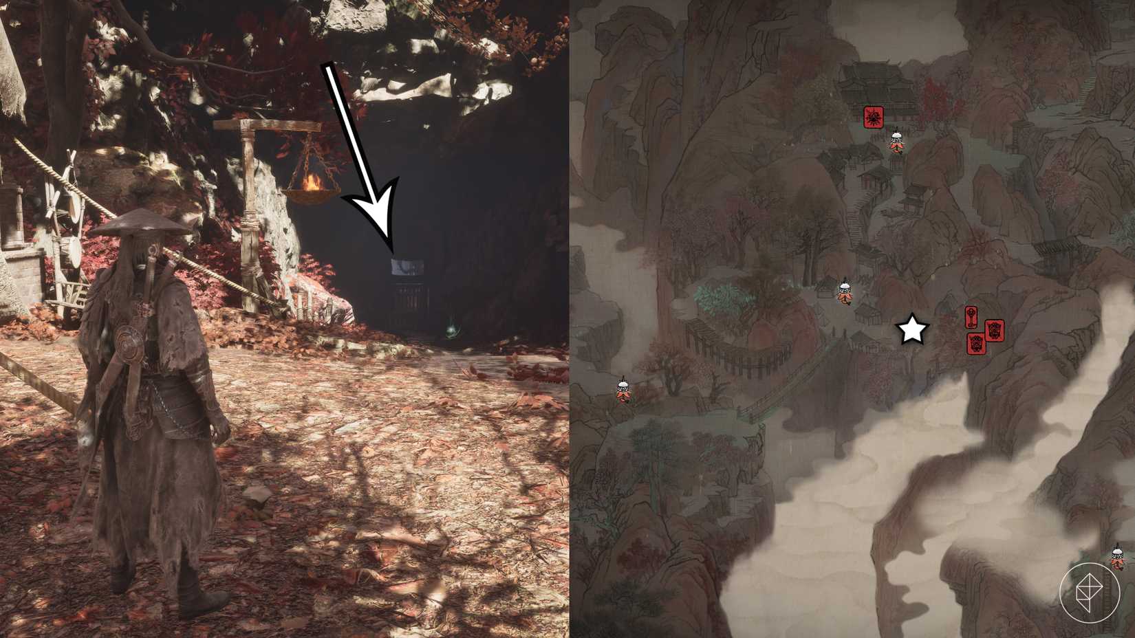 The fourth lost thief location during "A Healer's Mercy" in Phantom Blade Zero.