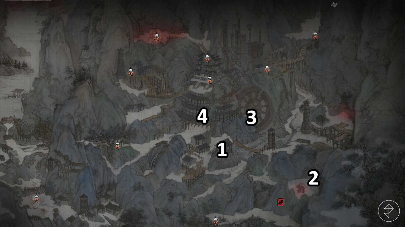 The important bells in the second shrouded area on the Weeping Creek Valley map in Phantom Blade Zero.