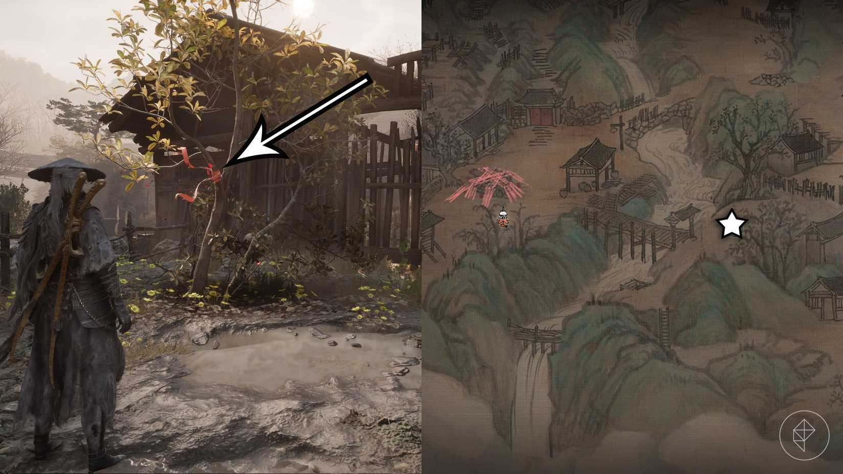 All ribbon locations in Phantom Blade Zero 18 A Phantom Blade Zero montage showing the location of a ribbon in Village of Lu