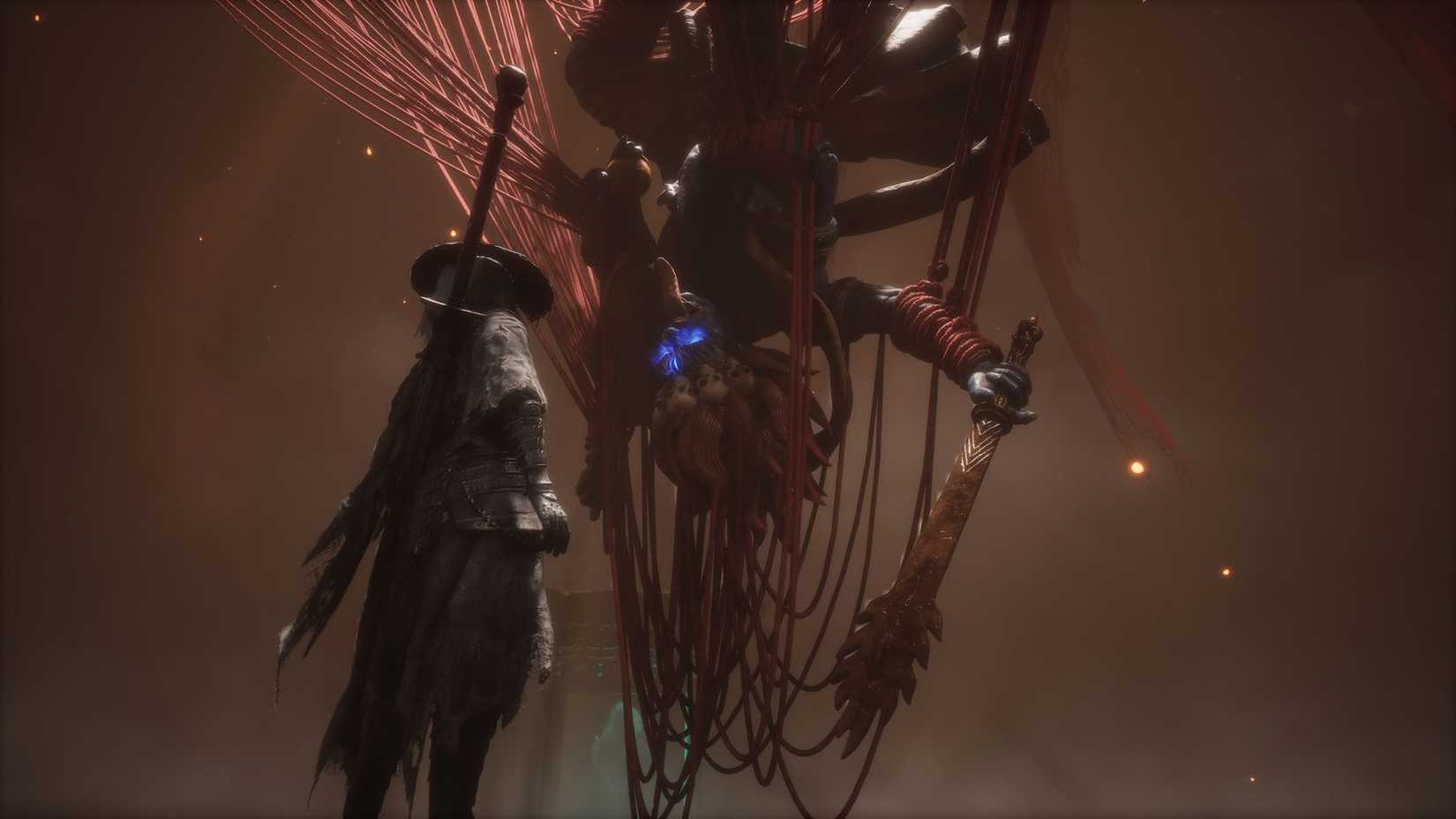 How to open the Crimson Manor in Phantom Blade Zero 18 A Phantom Blade Zero screenshot showing Soul in front of the three-eyed puppet