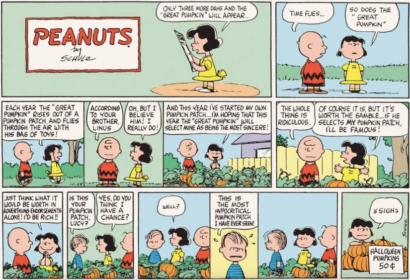 The Best 'Peanuts' Great Pumpkin Comic Strip Came Out 2 Years Before the Famous TV Special