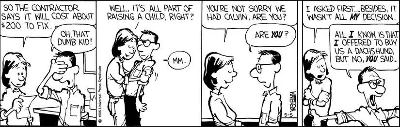 Calvin and Hobbes Mom Dad Parents