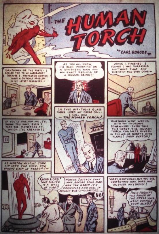 original human torch marvel comics