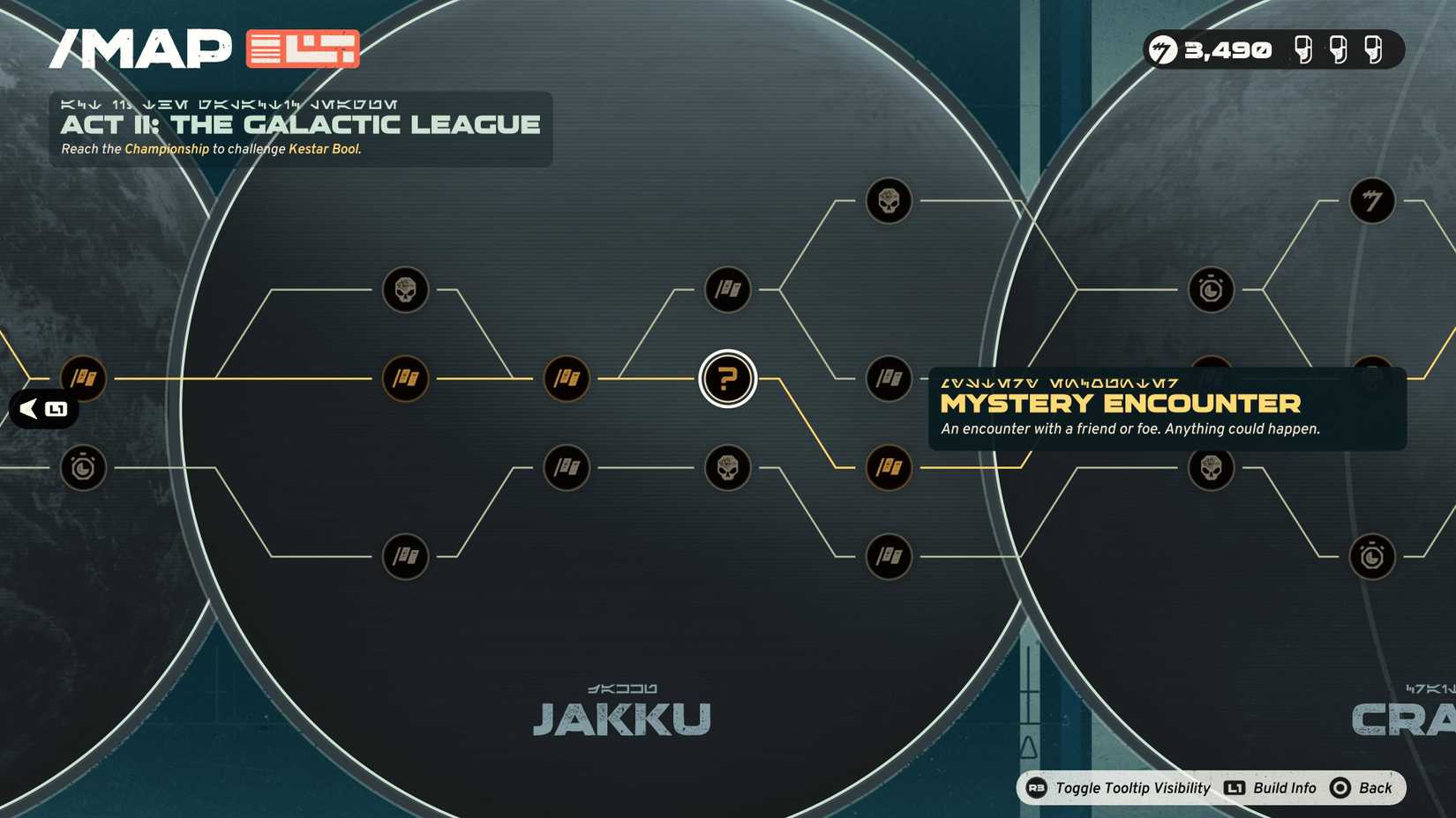 The map view in Star Wars: Galactic Racer.