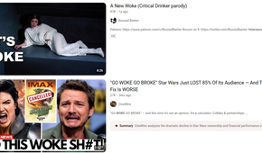 A screenshot of Star Wars monetized hate content on YouTube