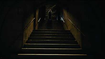 dark atmosphere at the top of mysterious steps in the exorcist martyrs