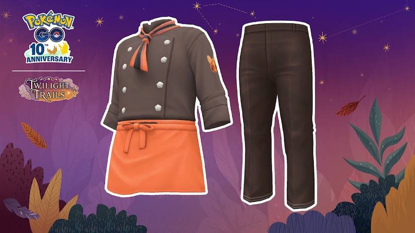 A patissier outfit in orange and brown in Pokémon Go
