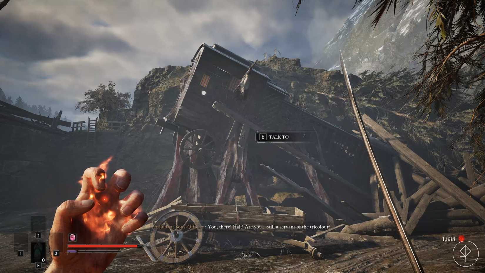 The Adjudant talks to William in Valor Mortis at the start of "An Unheard Farewell."