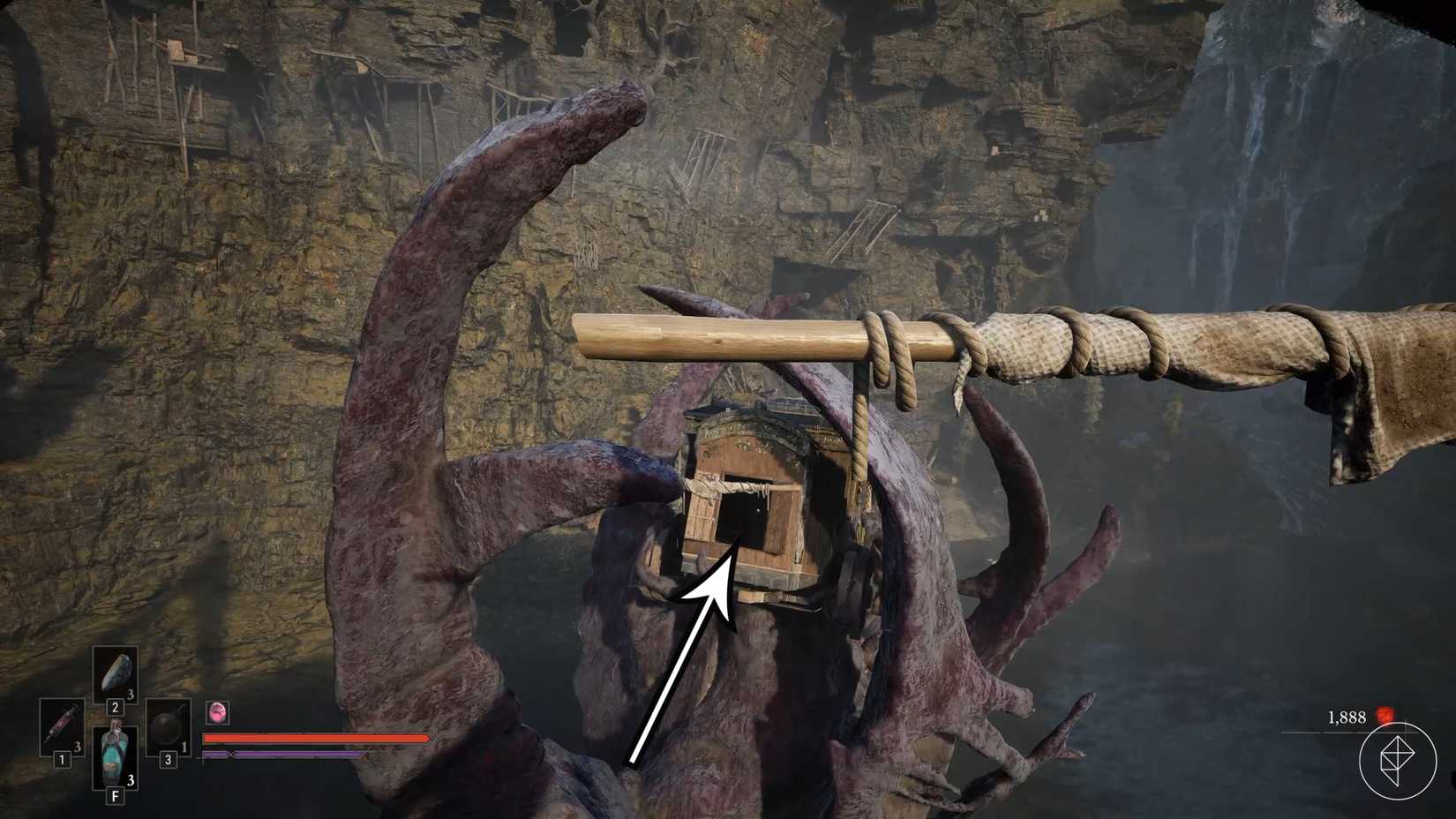 A wagon on the path to the "An Unheard Farewell" quest objective in Valor Mortis.