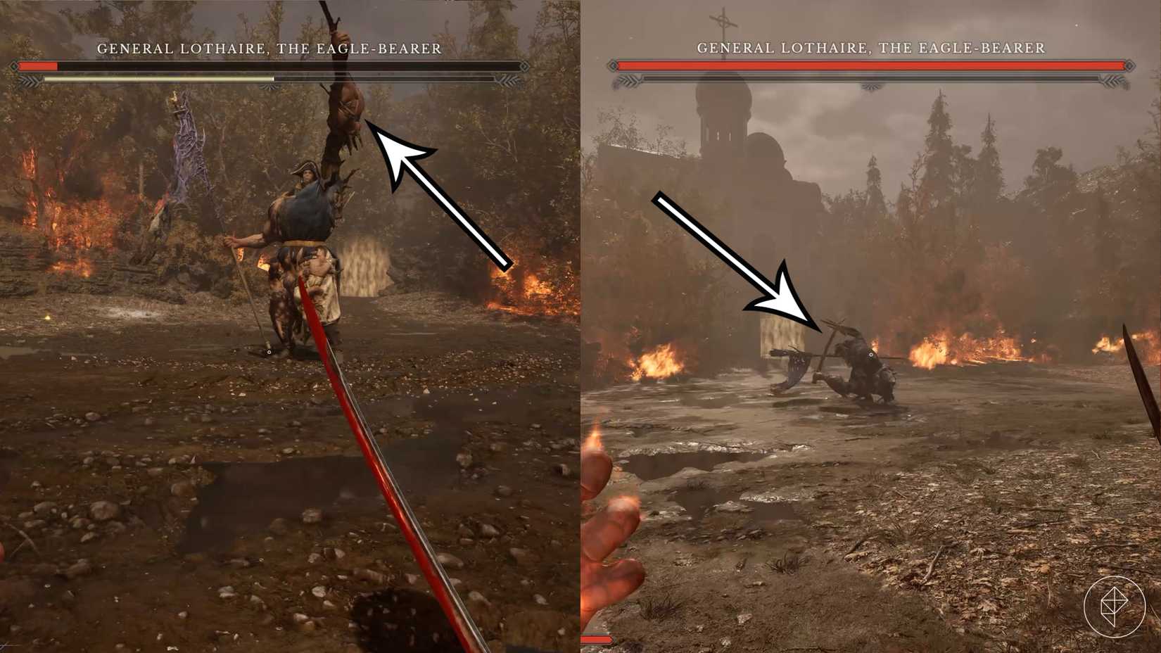 General Lothaire shoots cannons and performs a jump attack in Valor Mortis.