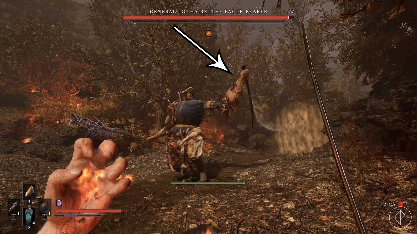 General Lothaire starts his melee combo in Valor Mortis.