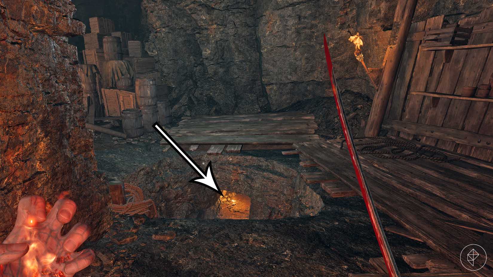 The tunnel leading to the 