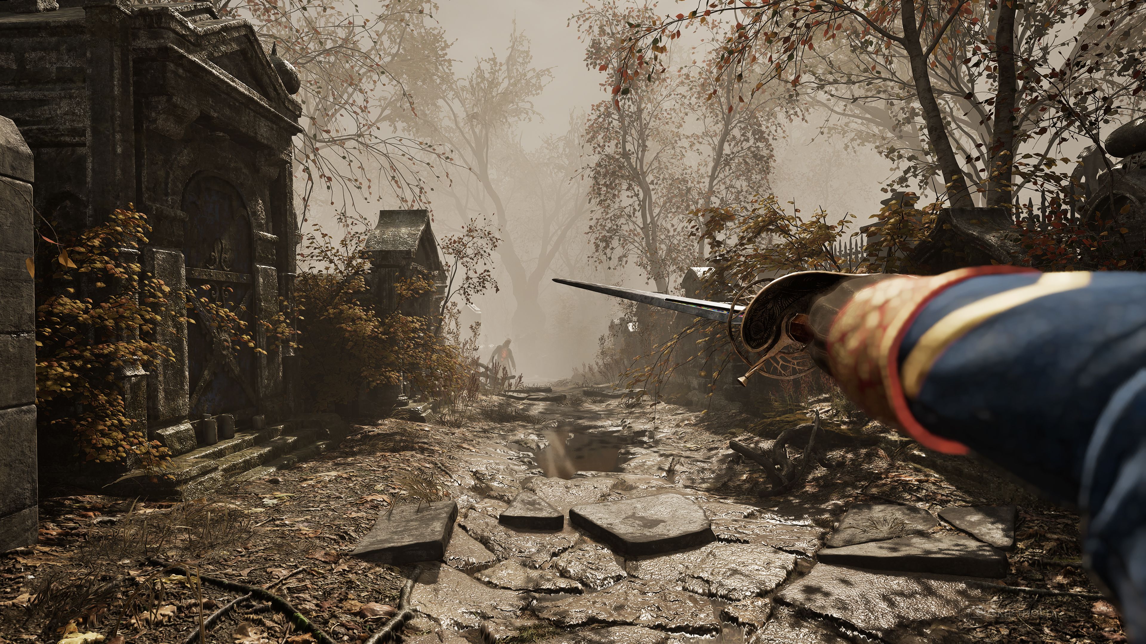 A player wielding the rapier in Valor Mortis.
