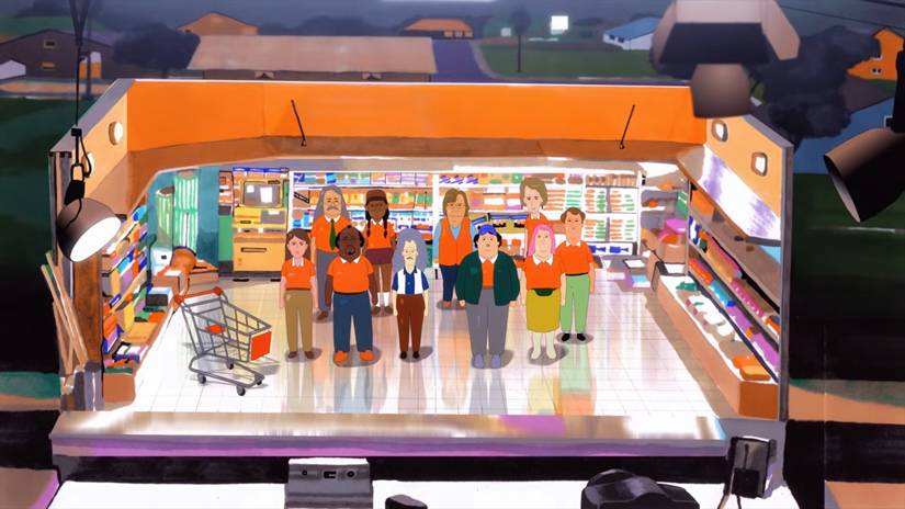 Employees on the big box store in Dealies