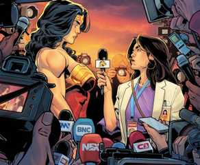 Wonder Womand and Lois Lane facing off
