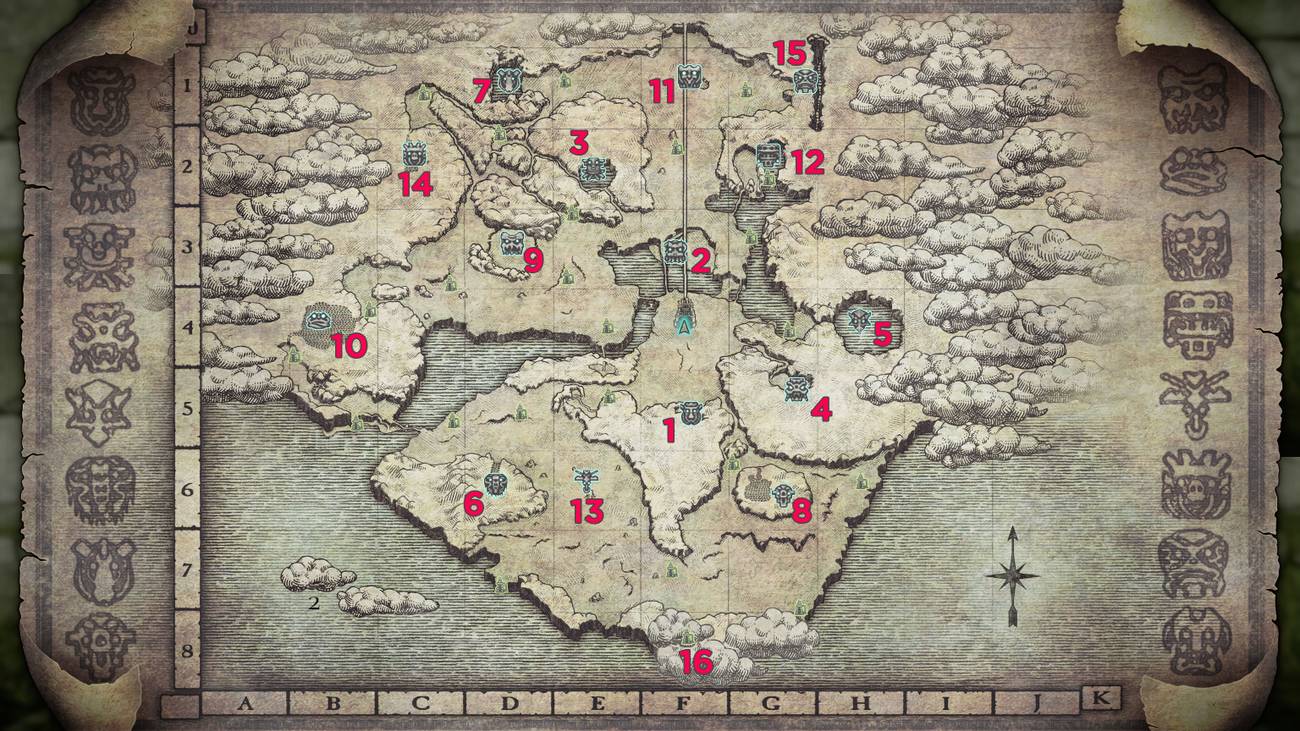 Shadow of the Colossus boss maps and locations