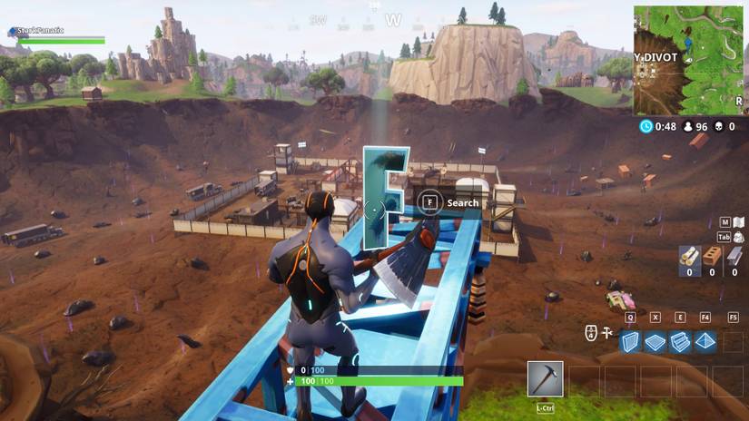 Search F-O-R-T-N-I-T-E letters Fortnite Battle Royale challenge guide