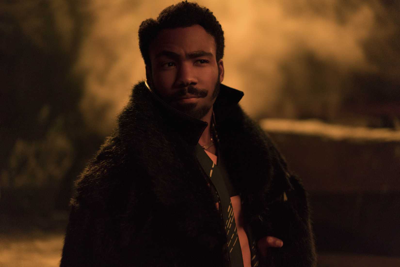 Donald Glover as Lando Calrissian in Solo: A Star Wars Story