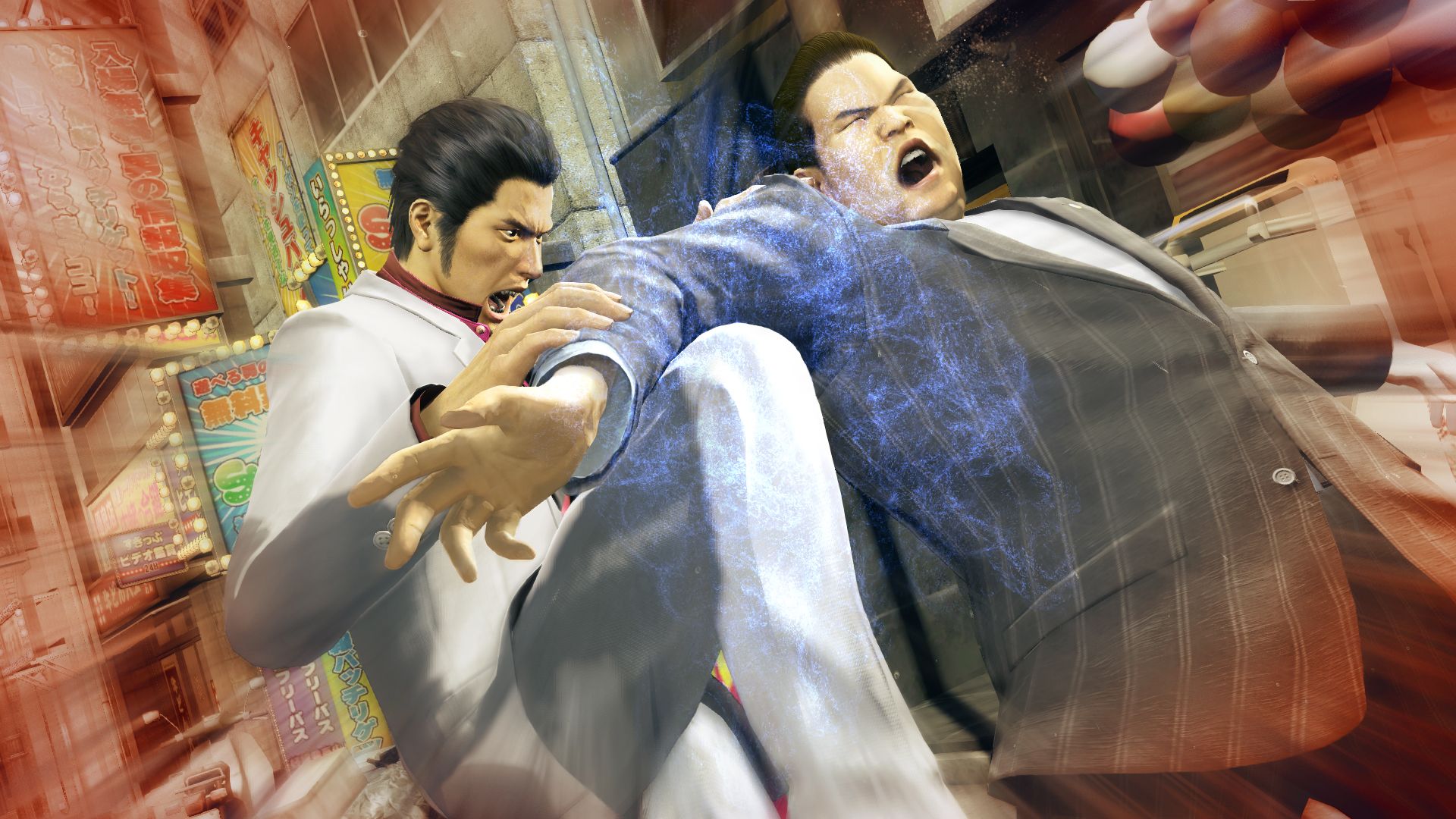 Yakuza Kiwami - Kiryu kicking a fat guy