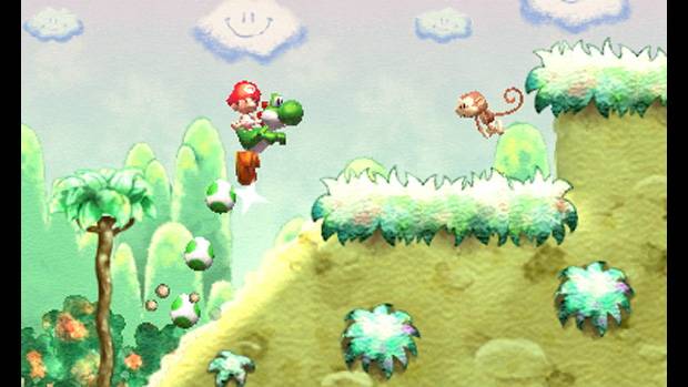 Yoshi's New Island has some things old, some things new, some gigantic bats