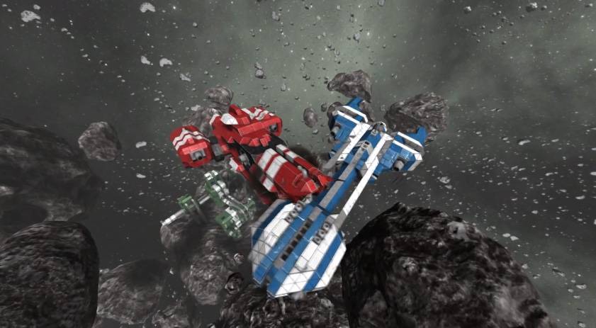 Space Engineers alpha trailer rams spaceships together